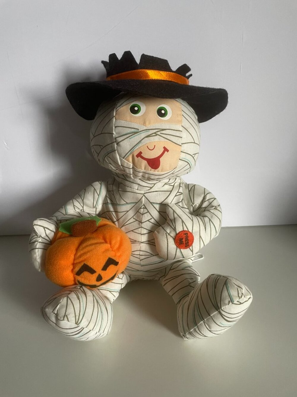 Halloween Mummy Plush 1988 Sings Dances to Song Monster Mash - Animated Vintage